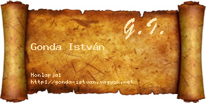 Gonda István névjegykártya
