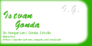 istvan gonda business card